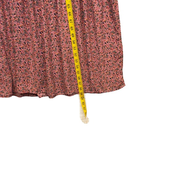 PinkBlush Floral Maxi Dress M Puff Sleeve Sweetheart Tiered Milkmaid Soft Girl - Picture 12 of 13